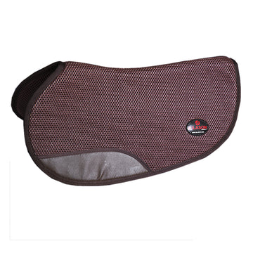 29" X 33" Hilason Air Flow Shock Absorbing Round Contoured Saddle Pad Brown